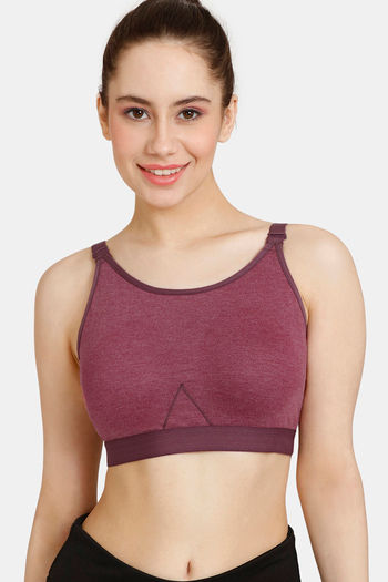 Buy Rosaline Low Impact Sports Bra - Red Plum